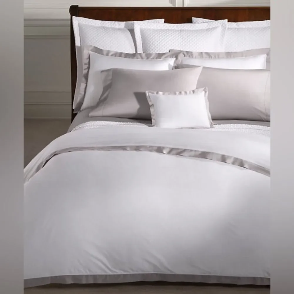 Ralph Lauren RL Organic Sateen Border Duvet Cover, Twin, New